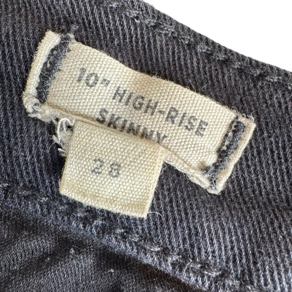Madewell 10" High Rise Jeans Johnny Wash Comfort Stretch Edition Black Size 28 - Picture 7 of 11